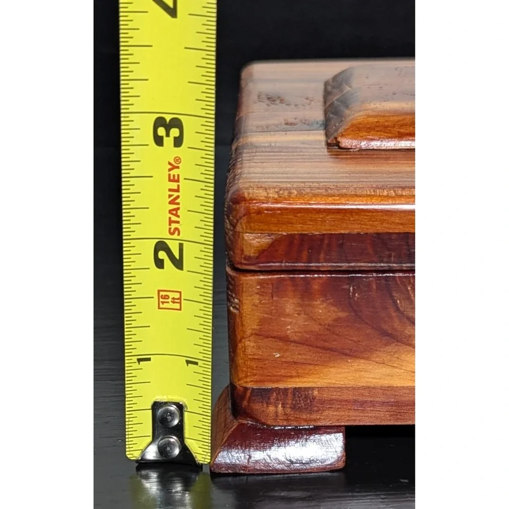 Vintage 1954 - 1956  Wood Trinket/Jewelry Box With‎ Lid Artist Signed & Dated